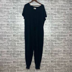 Madewell Neutral Black Soft Stretch Casual Pockets Black Full Length Jumpsuit 2X